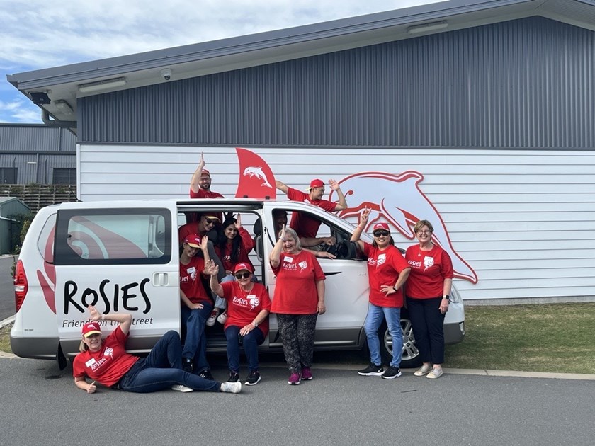 Rosies volunteers on their visit to Kayo Stadium